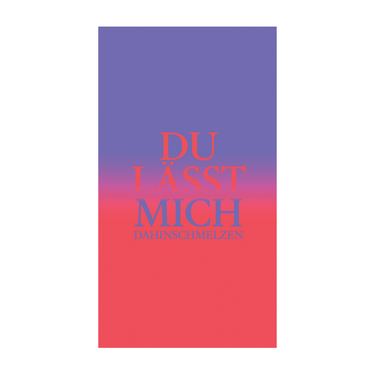 Du lässt mich dahinschmelzen — Schokolade & Grusskarte | barré