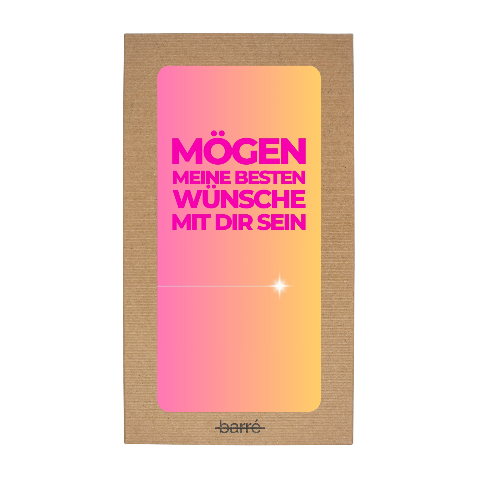 Mögen meine besten Wünsche mit dir sein — Schokolade & Grusskarte | barré
