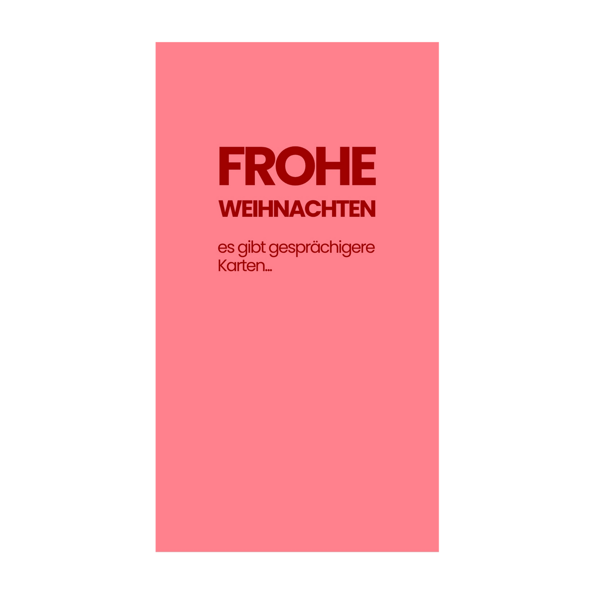 Frohe Weihnachten – es gibt gesprächigere Karten — Schokolade & Grusskarte | barré