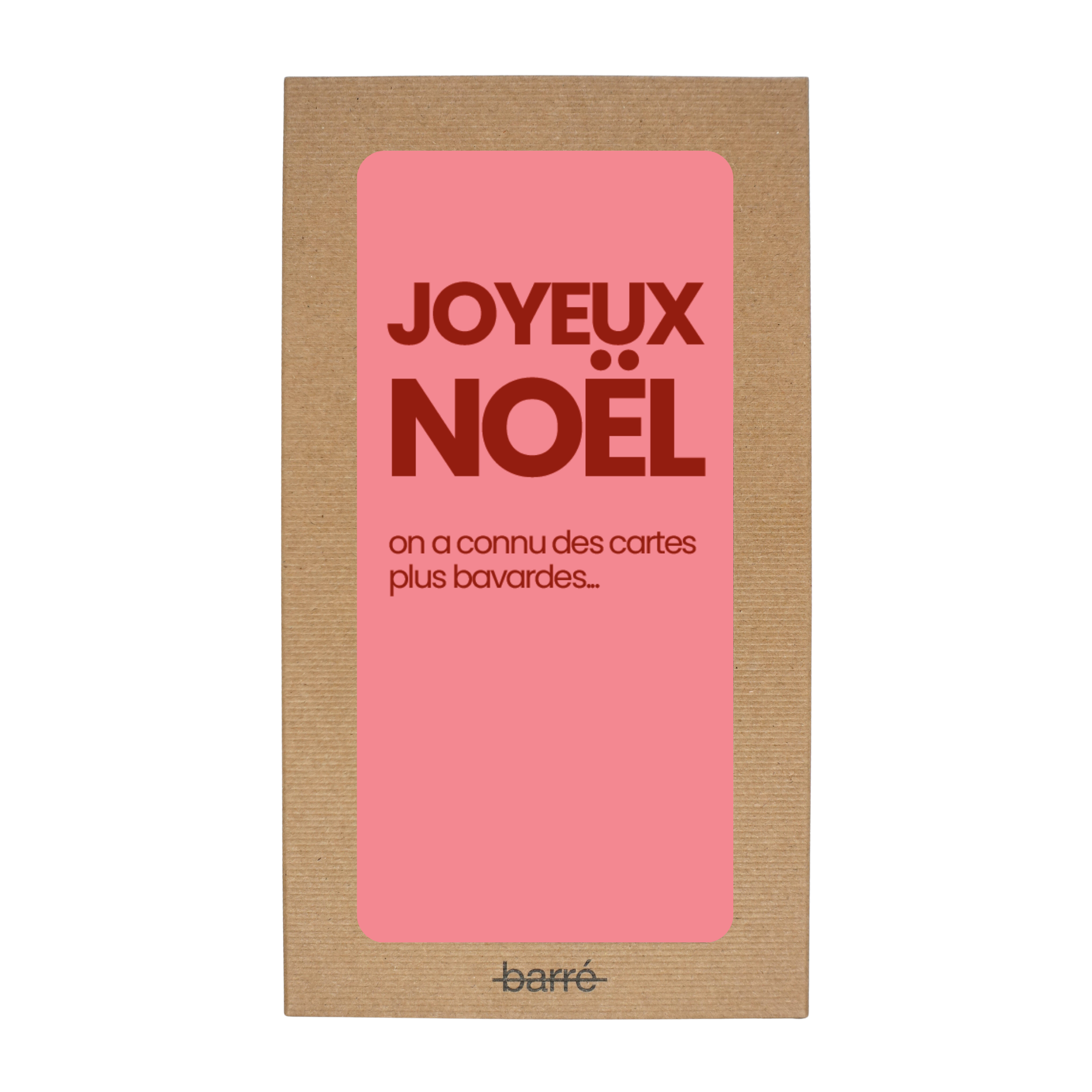 Joyeux Noël - On a connu des cartes plus bavardes — Chocolat & carte à message | barré