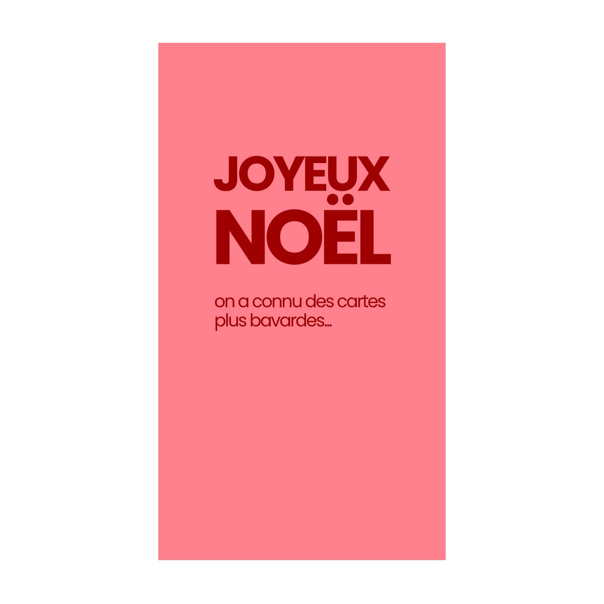 Joyeux Noël - On a connu des cartes plus bavardes — Chocolat & carte à message | barré