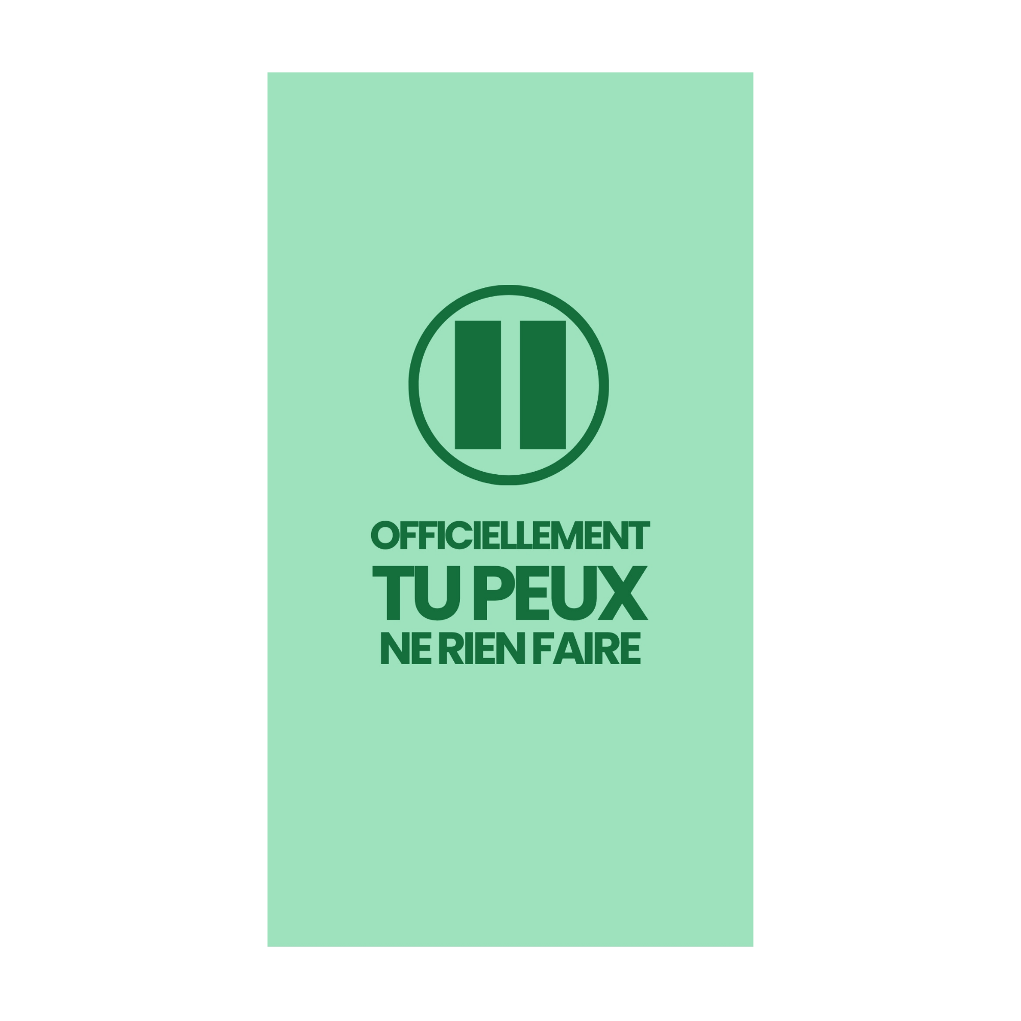 Officiellement tu peux ne rien faire — Chocolat & carte à message | barré