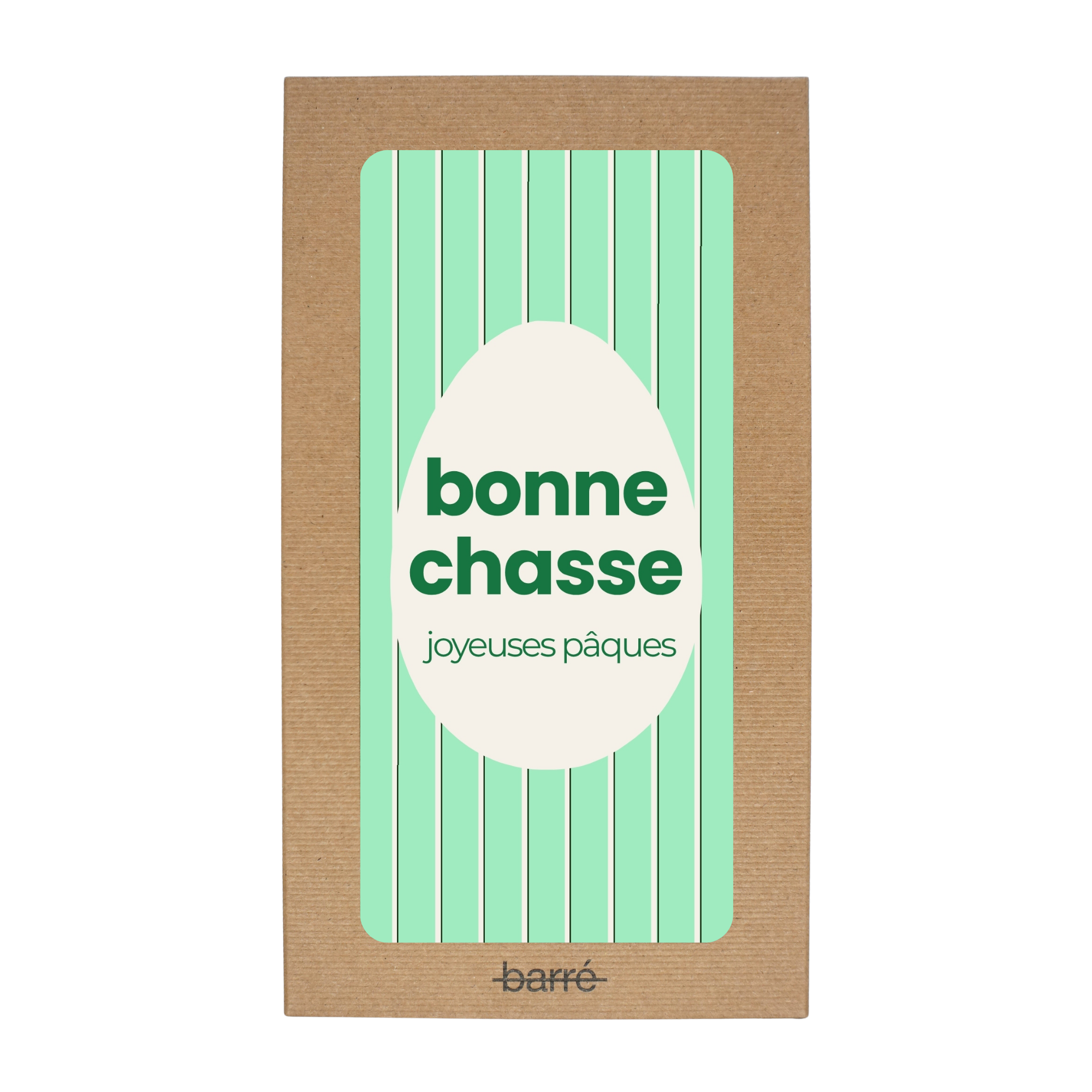 Bonne chasse - joyeuses pâques — Chocolat & carte à message | barré