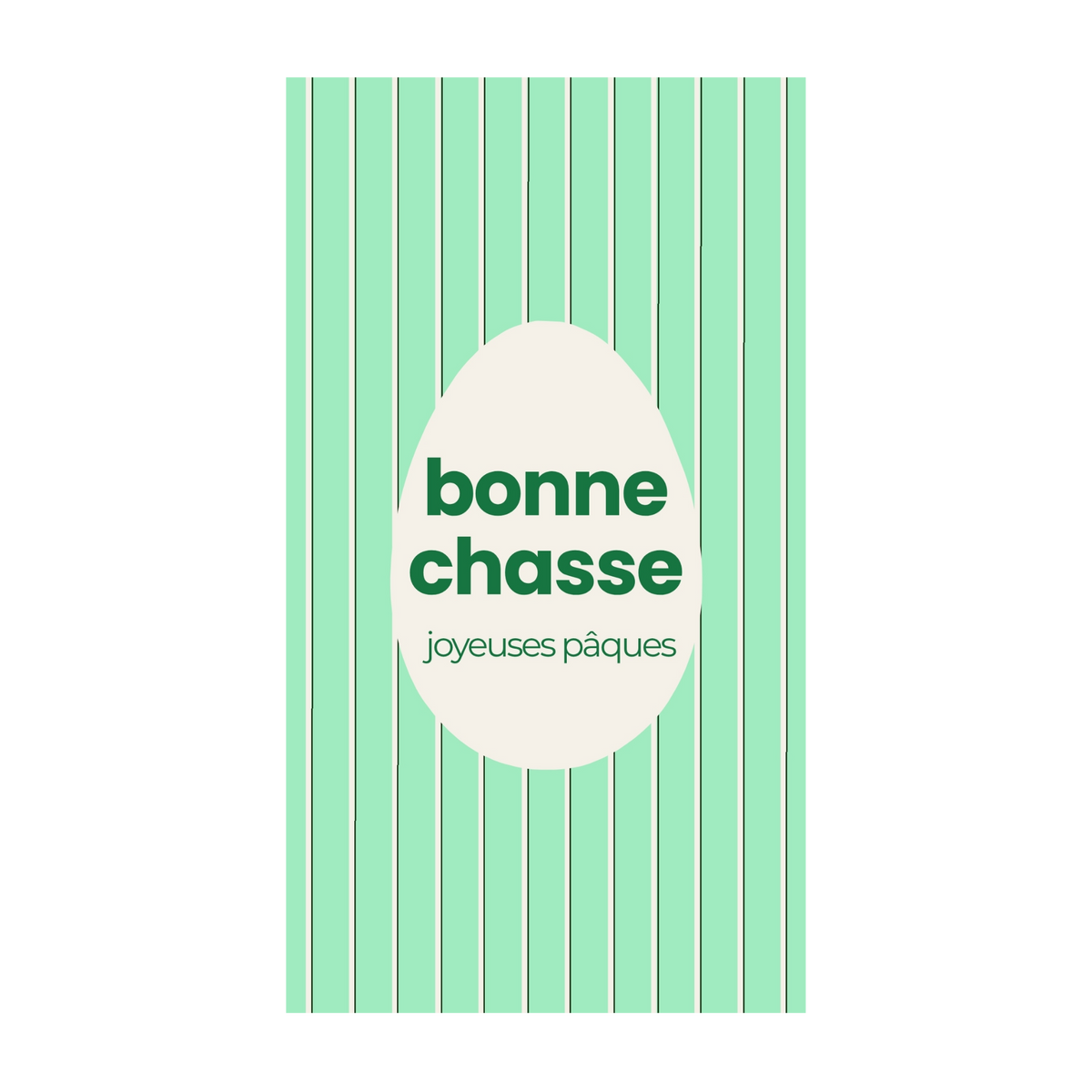 Bonne chasse - joyeuses pâques — Chocolat & carte à message | barré