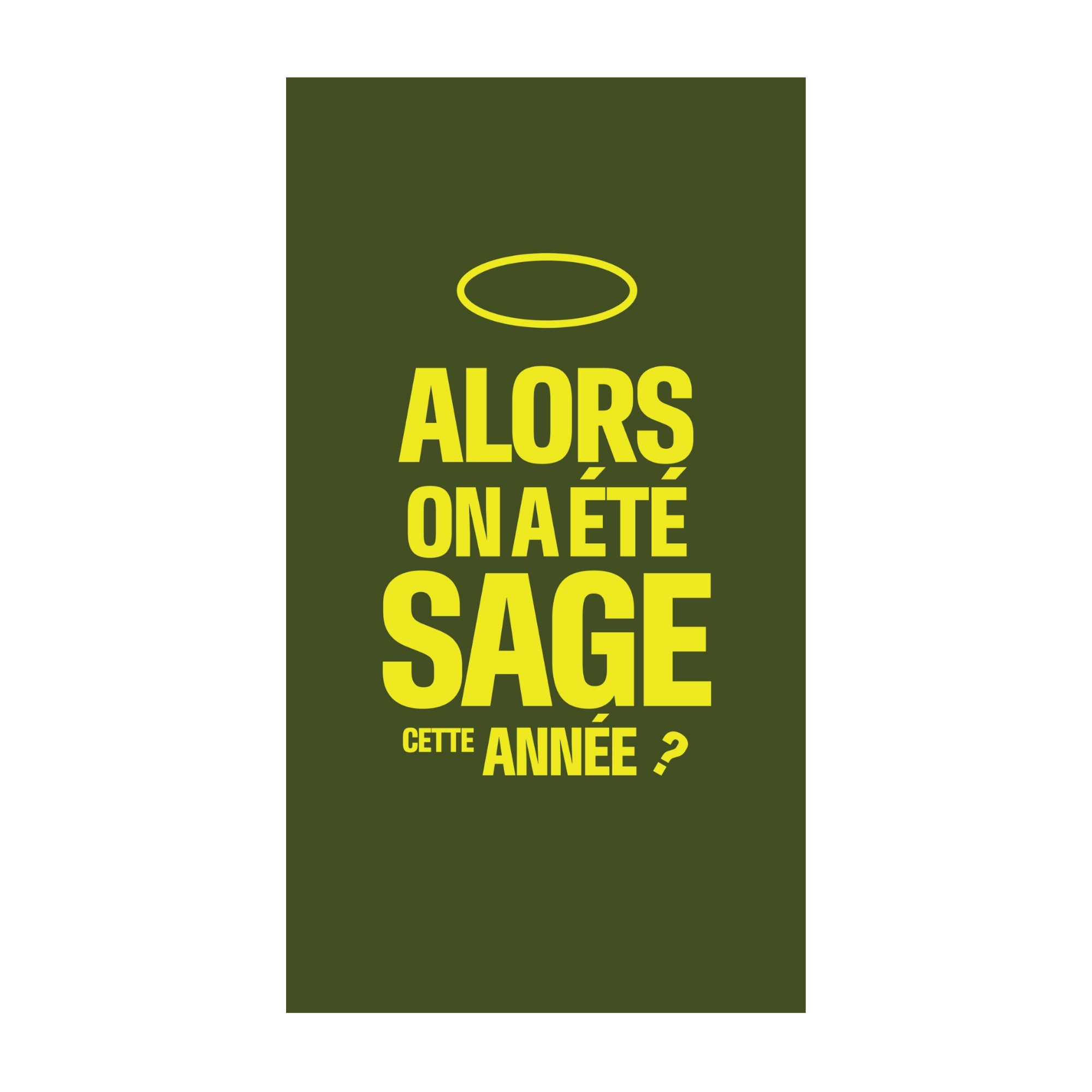 Alors ? On a été sage cette année ? — Chocolat & carte à message | barré