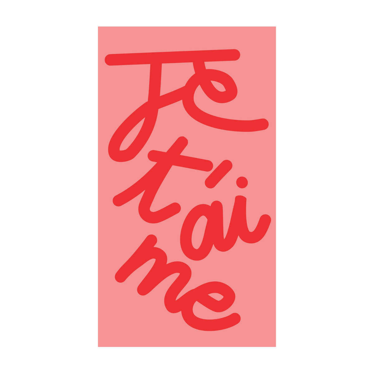 Je t'aime — Chocolat & carte à message | barré
