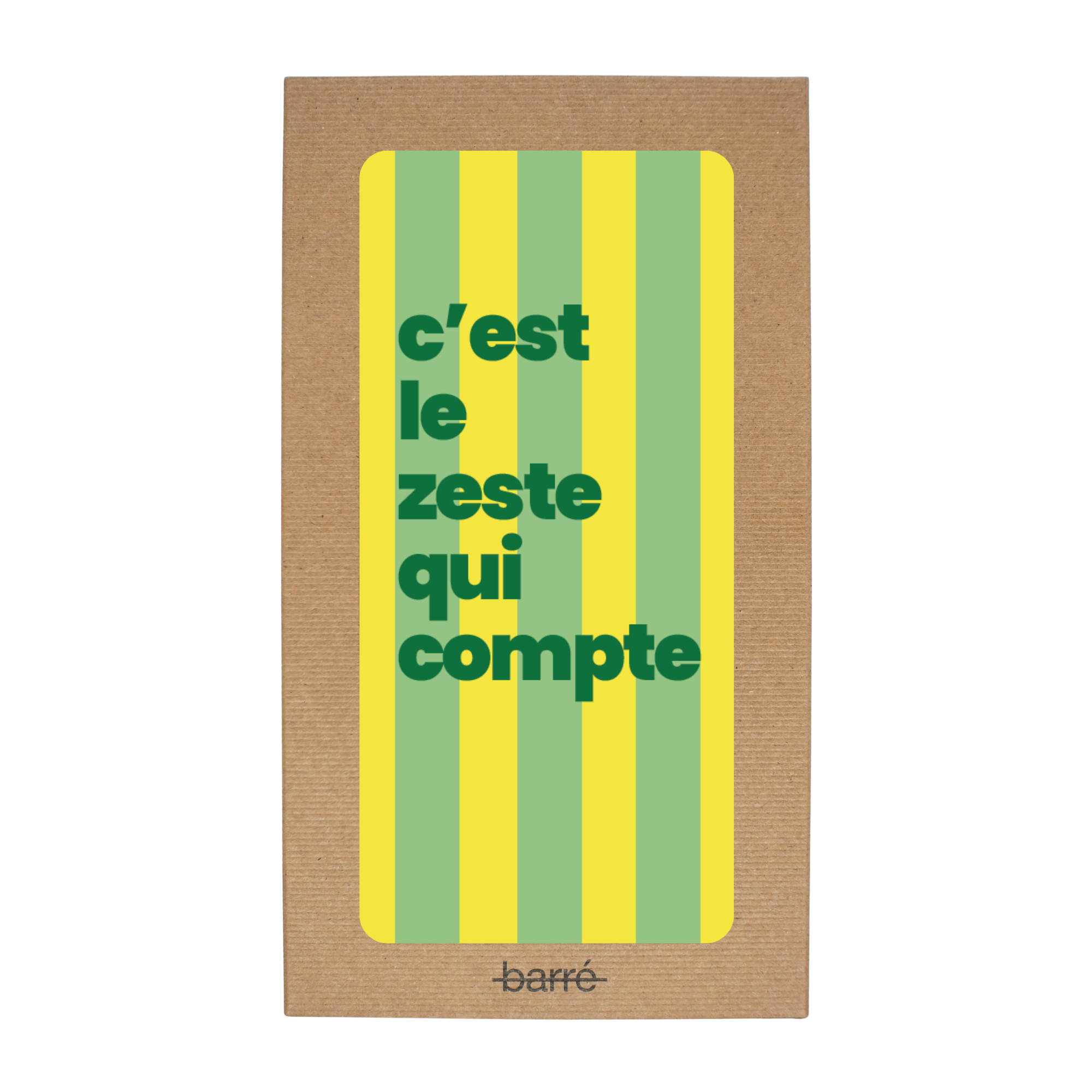 C'est le zeste qui compte — Chocolat & carte à message | barré