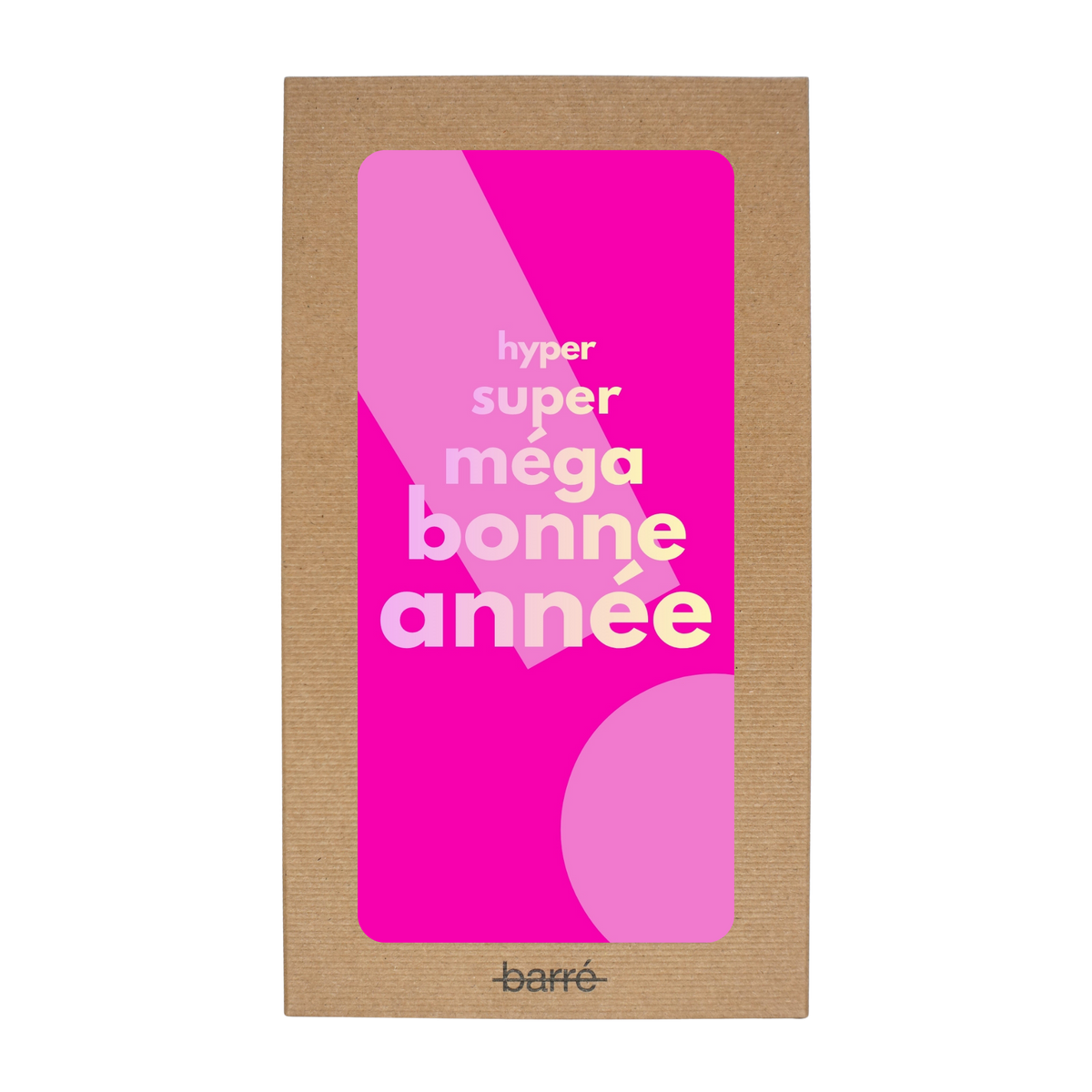 Hyper super méga bonne année ! — Chocolat & carte à message | barré