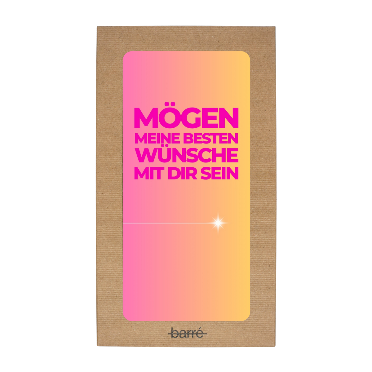 Mögen meine besten Wünsche mit dir sein — Schokolade & Grusskarte | barré