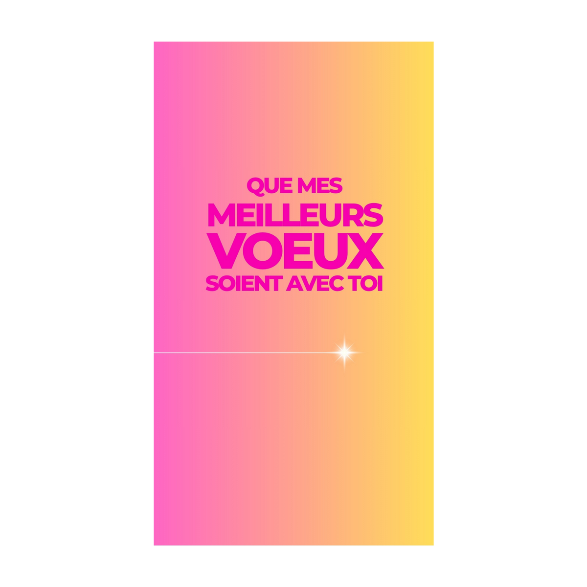 Que mes meilleurs vœux soient avec toi — Chocolat & carte à message | barré