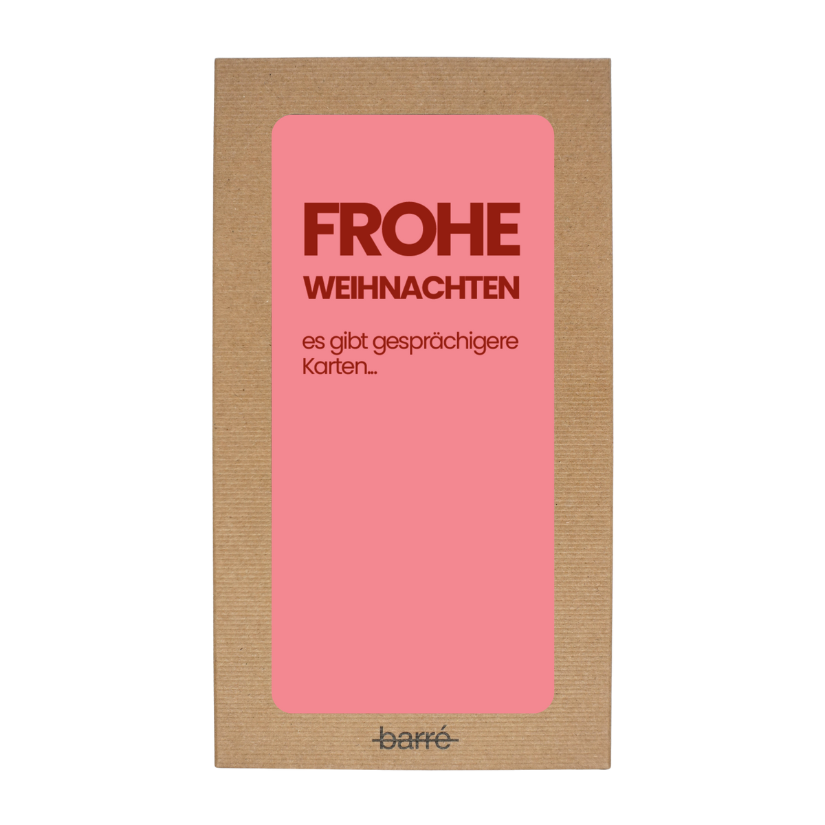 Frohe Weihnachten – es gibt gesprächigere Karten — Schokolade & Grusskarte | barré