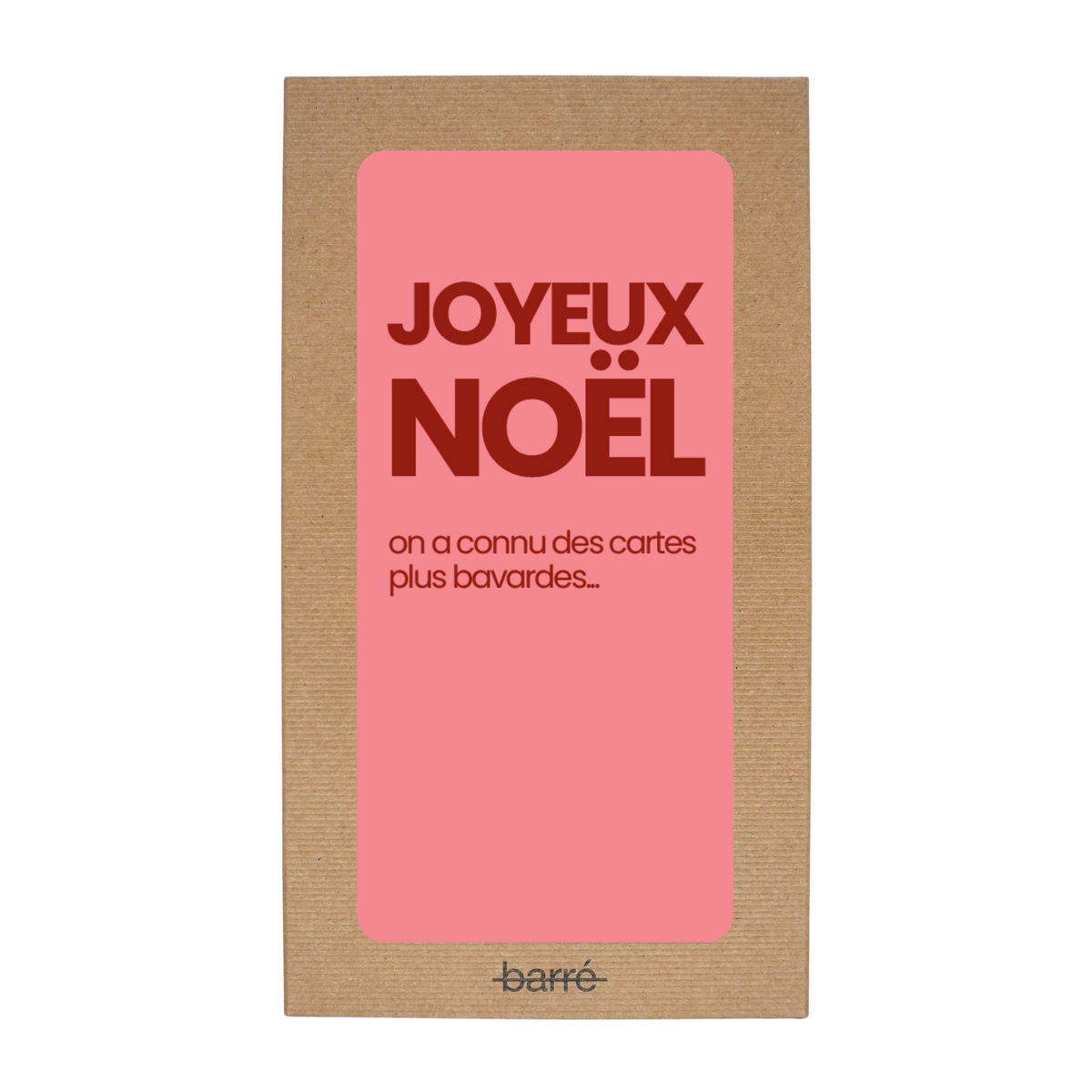 Joyeux Noël - On a connu des cartes plus bavardes — Chocolat & carte à message | barré