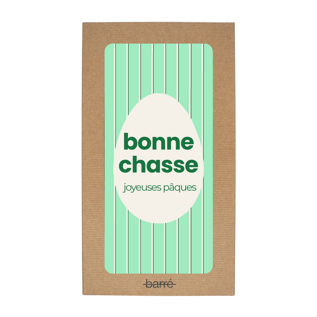 Bonne chasse - joyeuses pâques — Chocolat & carte à message | barré