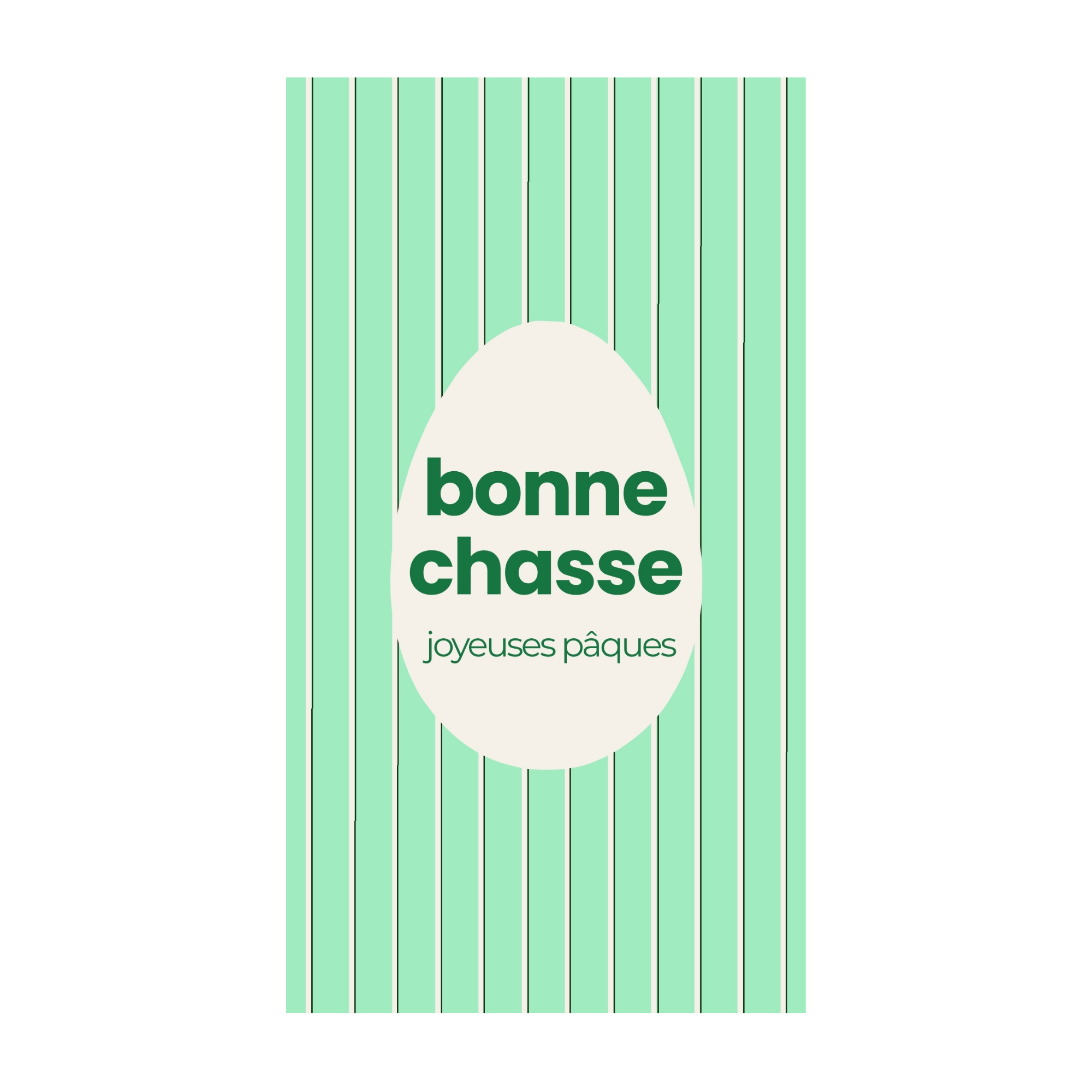 Bonne chasse - joyeuses pâques — Chocolat & carte à message | barré