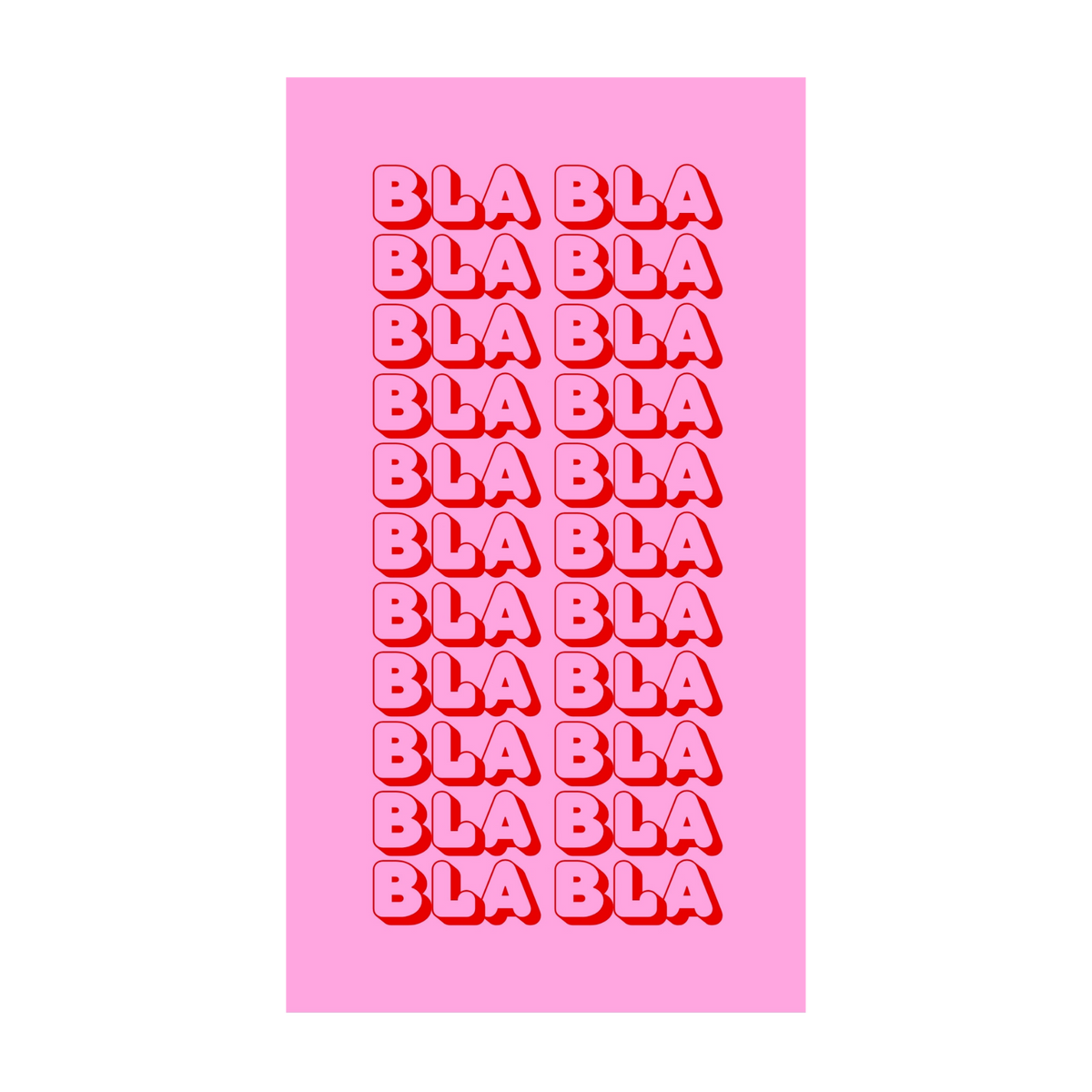 Bla, bla, bla — Chocolat & carte à message | barré